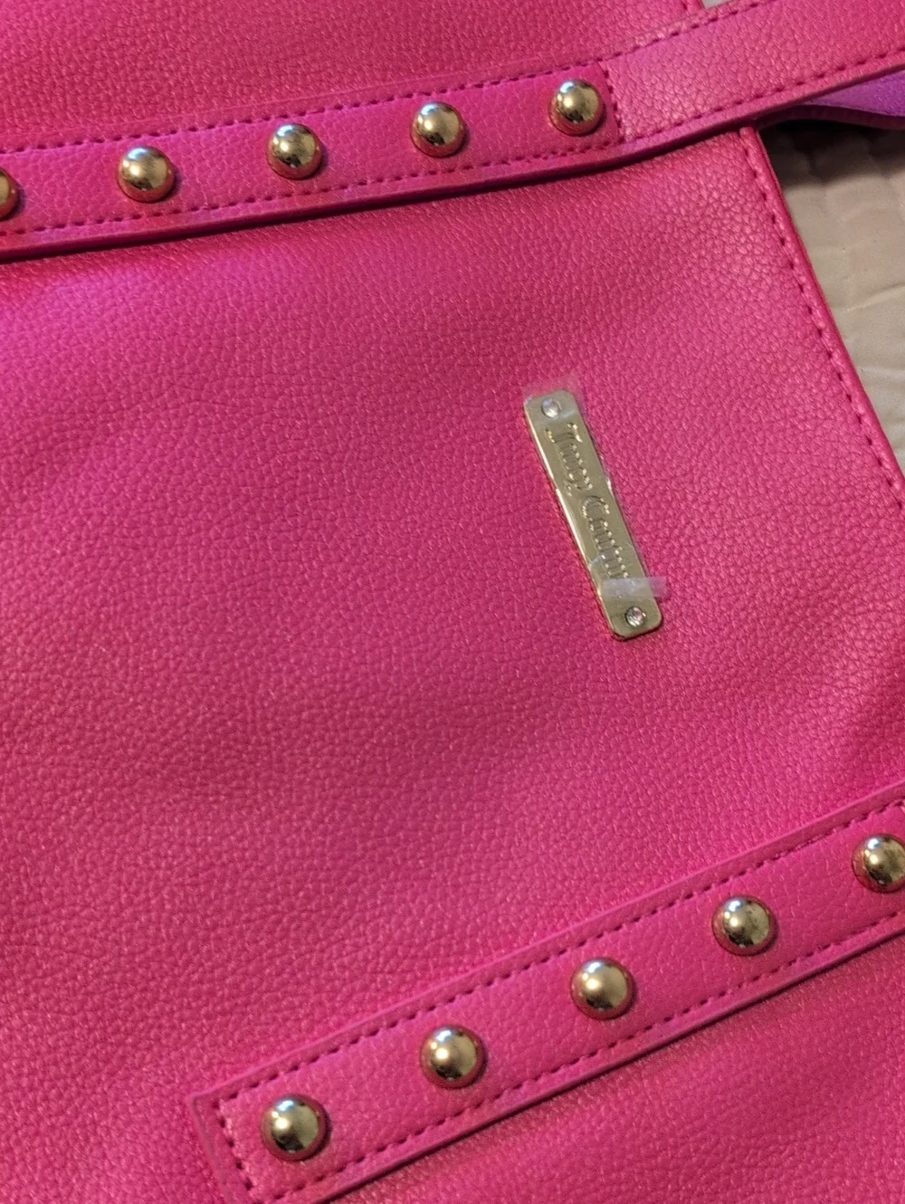 Juicy Couture Hot Pink Studded Pvc Tote
